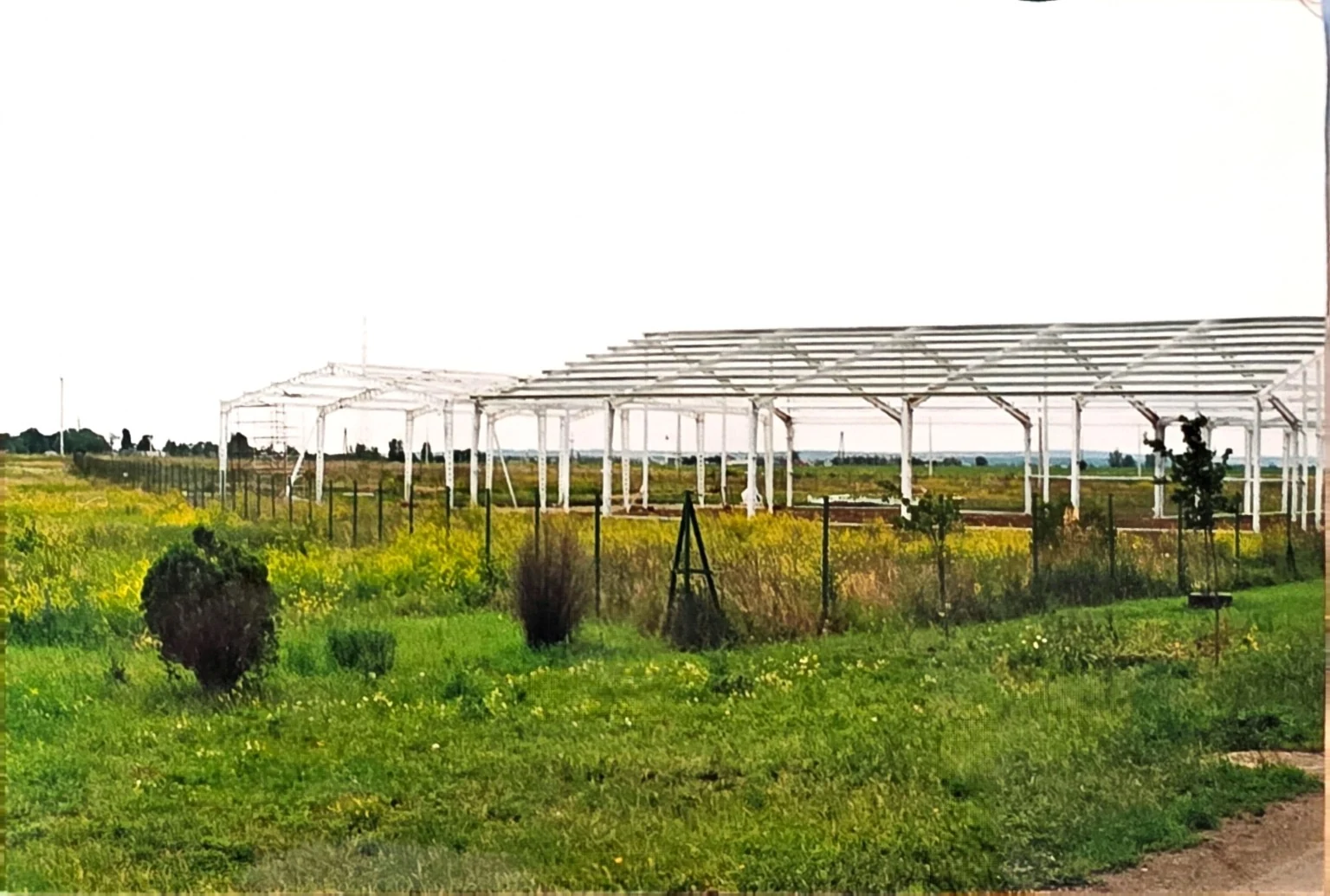 Az új gyártóüzem acélvázának építése